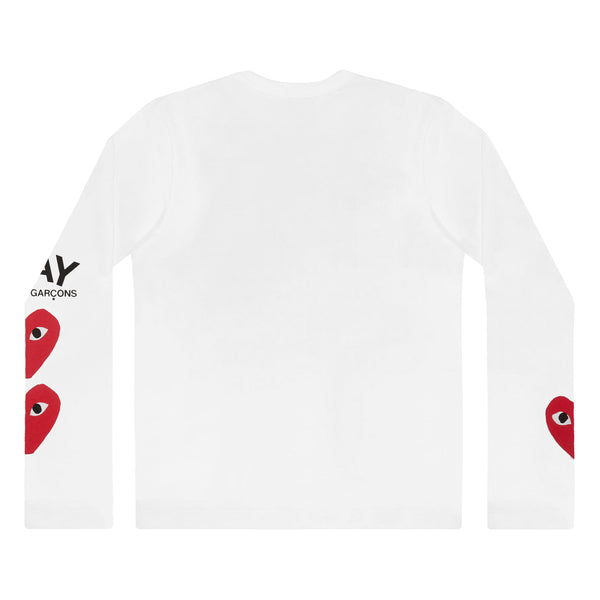Play - Multi Logo Sleeve Long Sleeve T-Shirt - (White)