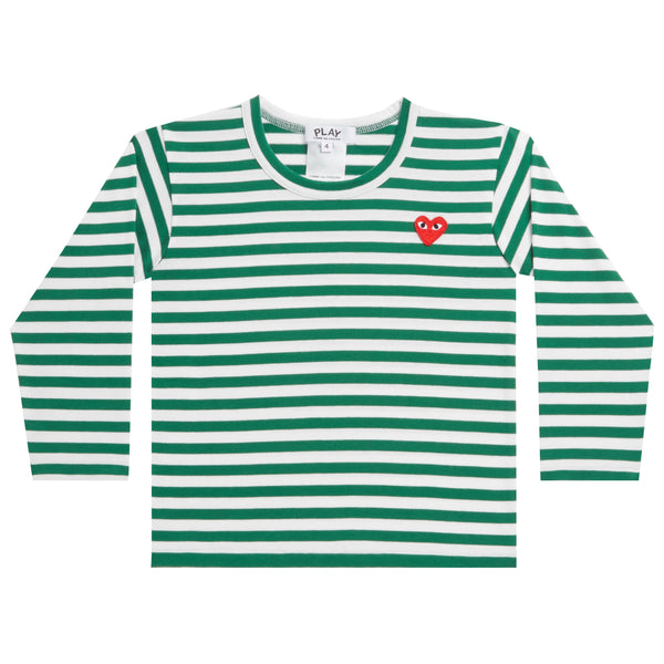 Play - Kid's Striped T-Shirt - (Green)