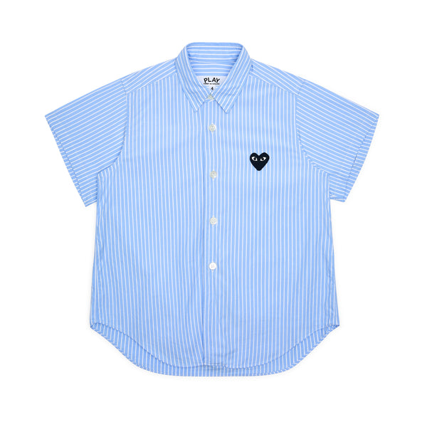 Play - Kid's Striped Short Sleeve Shirt - (Blue/White)
