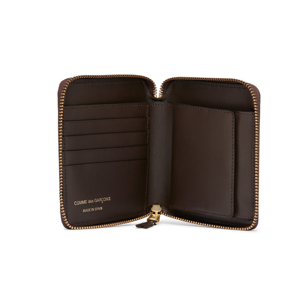 CDG Wallet - Classic Leather Full Zip Around Wallet - (Brown SA2100)