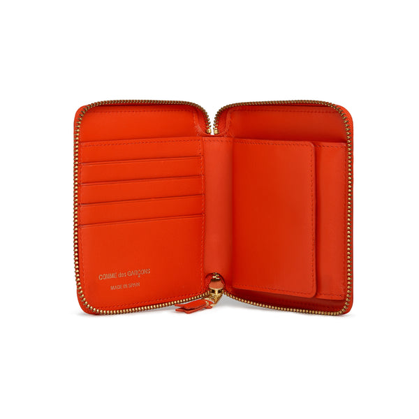 CDG Wallet - Classic Leather Full Zip Around Wallet - (Orange SA2100C)