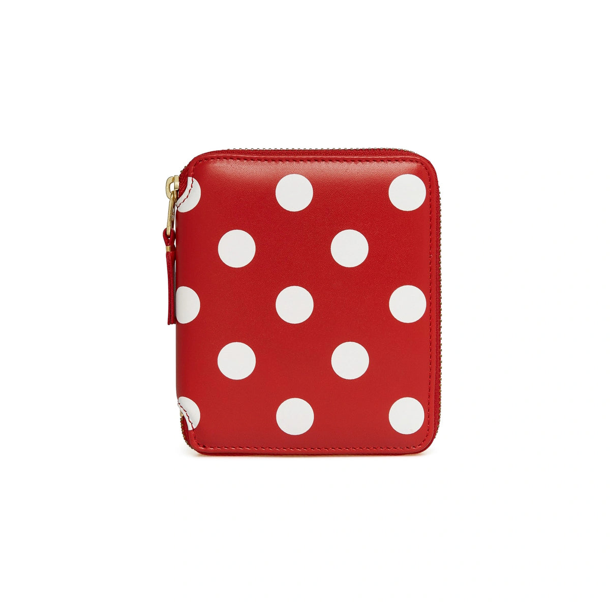 CDG Wallet - Polka Dot Printed Full Zip Around Wallet - (Red SA2100PD) view 1, Click to Zoom in