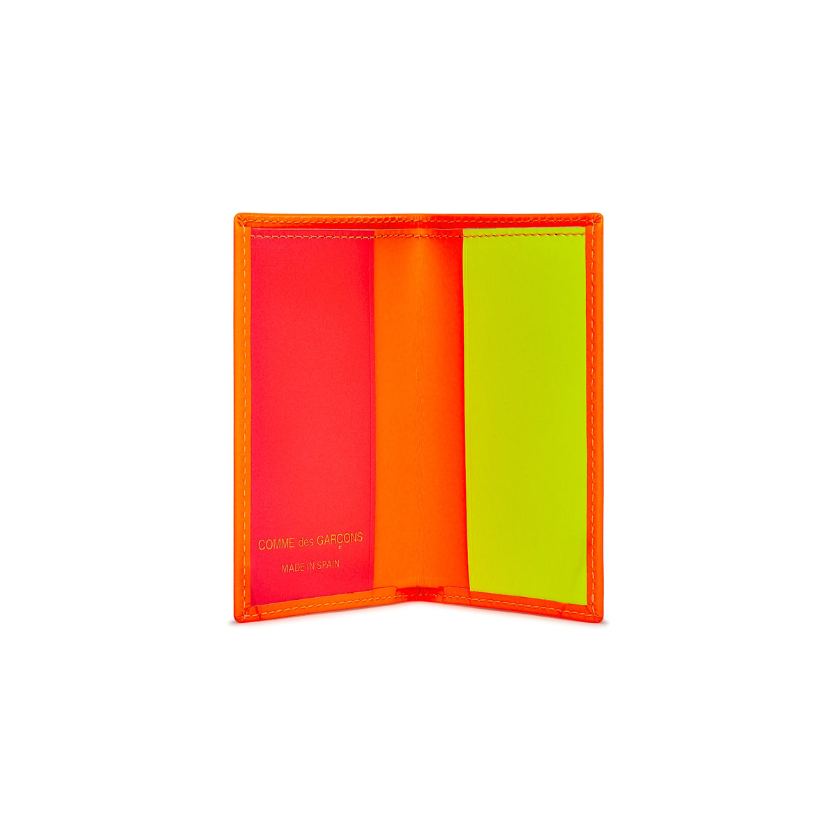 CDG Wallet - Super Fluo Bifold Wallet - (Light Orange SA6400SF) view 2, Click to Zoom in