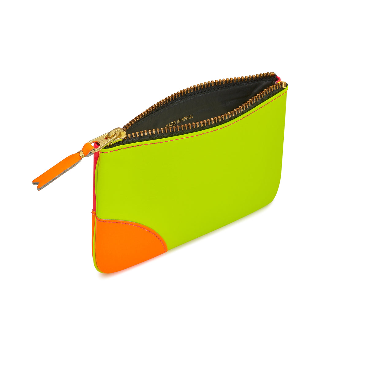 CDG Wallet - Super Fluo Zip Pouch - (Pink/Yellow SA8100SF) view 4, Click to Zoom in